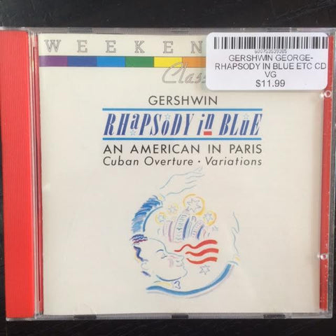 GERSHWIN GEORGE-RHAPSODY IN BLUE ETC CD VG