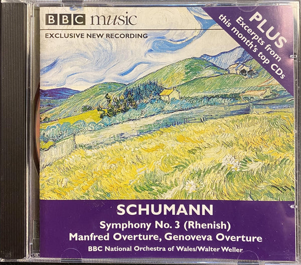 SCHUMANN-SYMPHONY NO.3, MANFRED OVERTURE, GENOVEVA OVERTURE CD NM