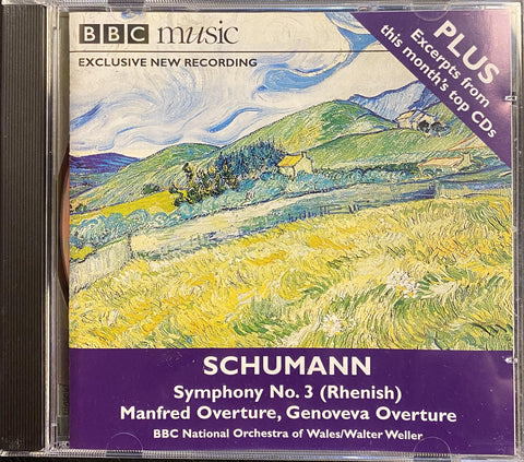 SCHUMANN-SYMPHONY NO.3, MANFRED OVERTURE, GENOVEVA OVERTURE CD NM