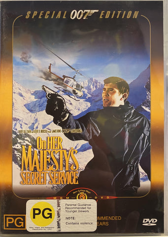 ON HER MAJESTY'S SECRET SERVICE REGION ONE DVD VG+