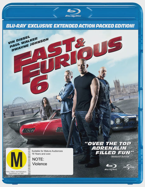 FAST & FURIOUS 6 - BLURAY VG+