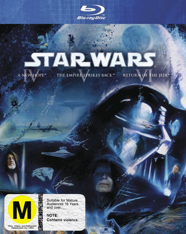 STAR WARS ORIGINAL TRILOGY-3BLURAY NM
