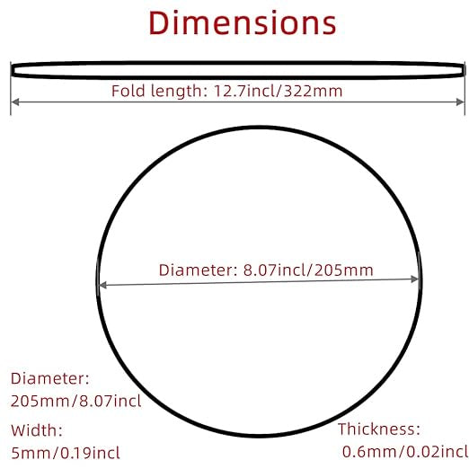 TURNTABLE DRIVE BELT 205 X 5mm *NEW*