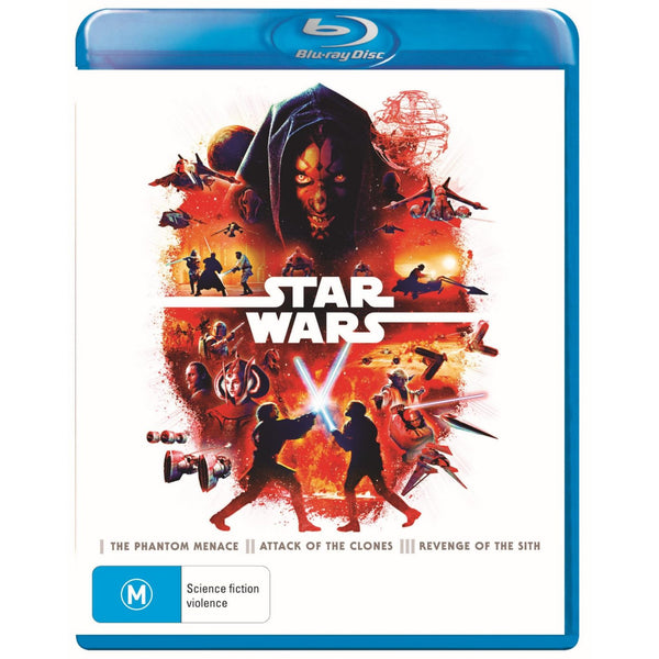 STAR WARS PREQUEL TRILOGY-3BLURAY NM