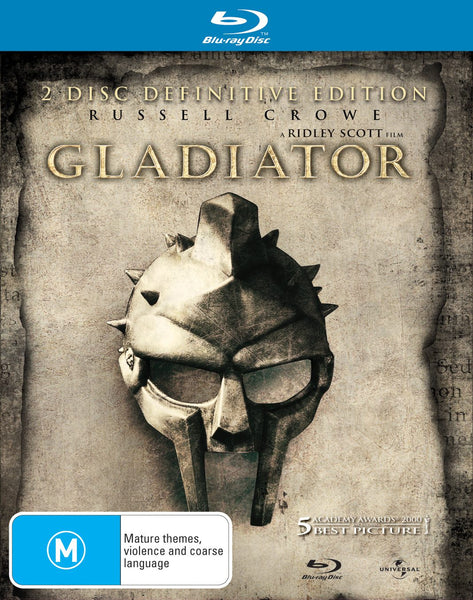 GLADIATOR-DEFINITIVE EDITION 2 DISC BLURAY NM
