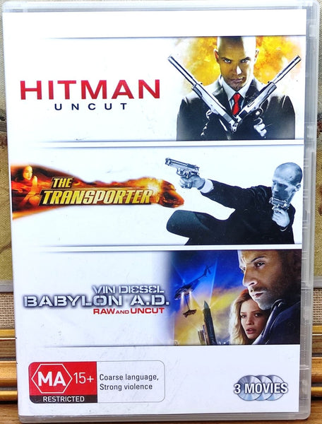 HITMAN/THE TRANSPORTER/BABYLON A.D. 3DVD NM