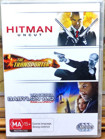 HITMAN/THE TRANSPORTER/BABYLON A.D. 3DVD NM