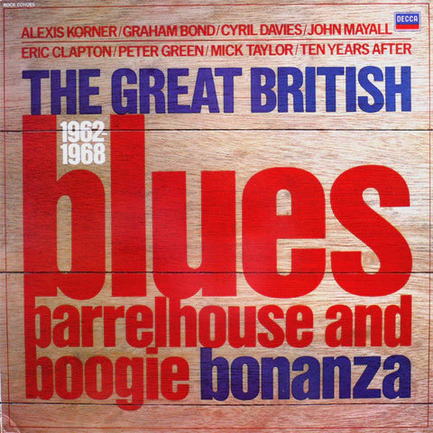 GREAT BRITISH BLUES BONANZA 1962 TO 1968-VARIOUS ARTISTS LP VG+ COVER VG