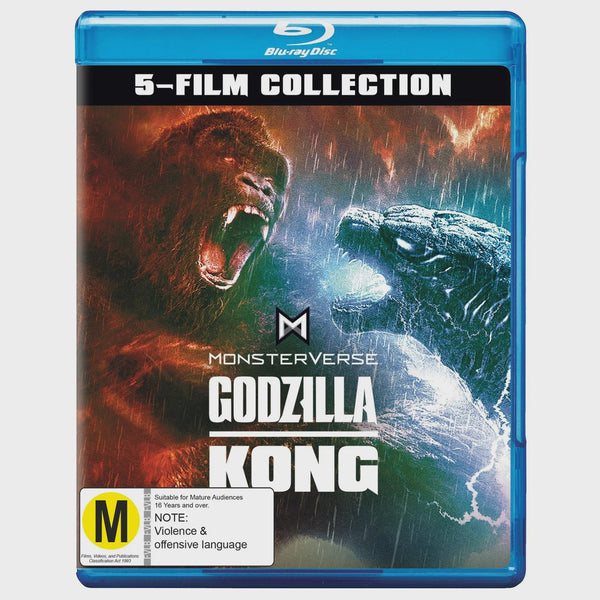 GODZILLA KONG MONSTERVERSE 5-FILM COLLECTION-BLURAY NM