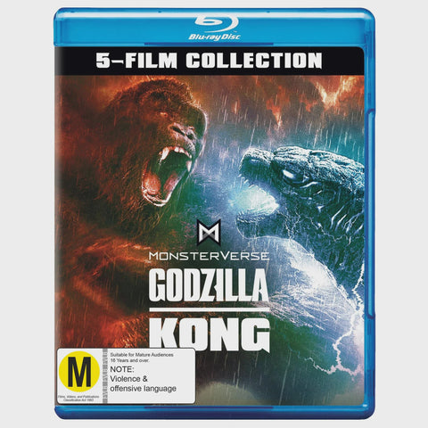 GODZILLA KONG MONSTERVERSE 5-FILM COLLECTION-BLURAY NM