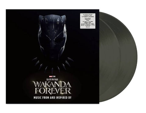 BLACK PANTHER: WAKANDA FOREVER OST-VARIOUS ARTISTS BLACK ICE VINYL 2LP EX COVER VG+