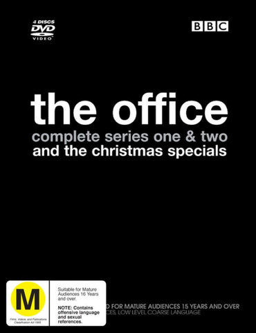 OFFICE THE-COMPLETE SERIES ONE & TWO +CHRISTMAS SPECIALS 4DVD NM