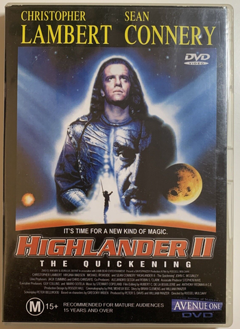 HIGHLANDER 2 THE QUICKENING DVD VG