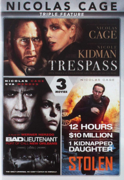 CAGE NICOLAS - TRIPLE FEATURE REGION 1 DVD NM