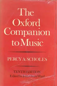 OXFORD COMPANION TO MUSIC THE-BOOK VG