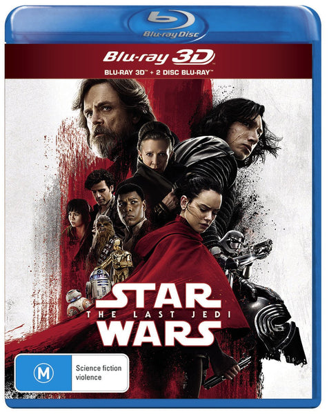 STAR WARS THE LAST JEDI 3D BLURAY + 2BLURAY NM