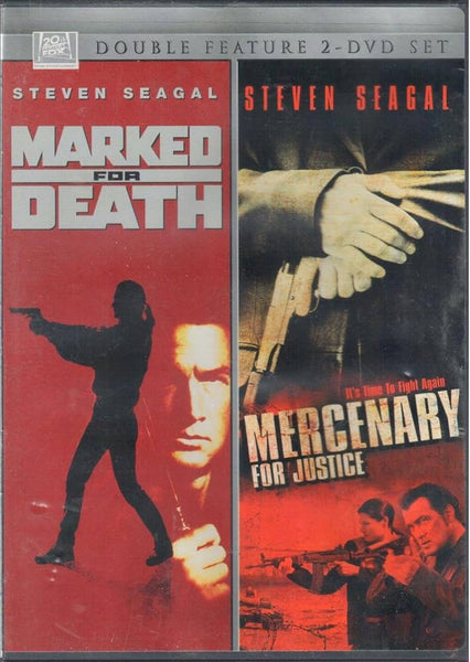 MARKED FOR DEATH + MERCENARY FOR JUSTICE REGION ONE 2DVD VG+