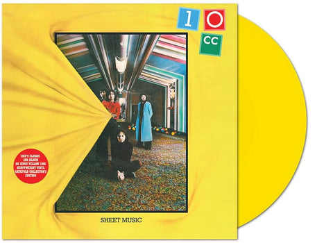 10CC-SHEET MUSIC YELLOW VINYL LP NM COVER EX
