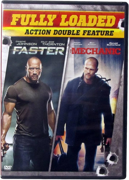 FASTER + THE MECHANIC REGION ONE DVD VG+