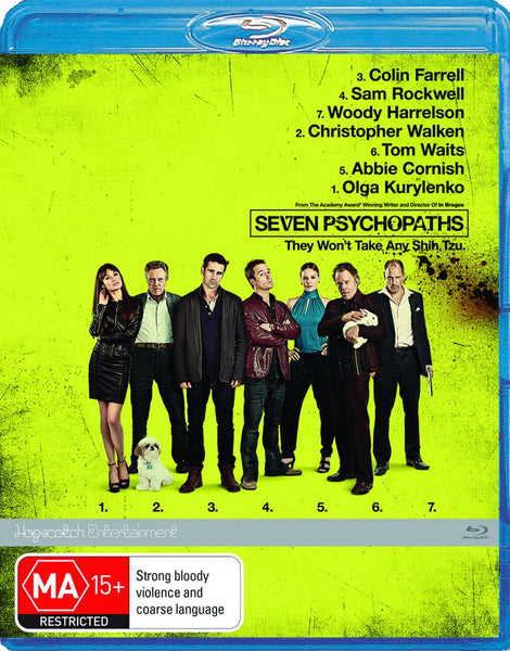 SEVEN PSYCHOPATHS-BLURAY NM