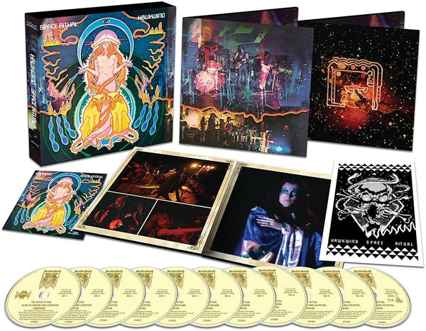 HAWKWIND-SPACE RITUAL 50TH ANNIVERSARY DELUXE 10CD + BLURAY BOX SET VG
