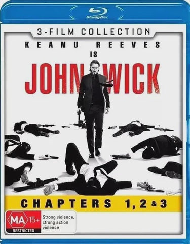 JOHN WICK- CHAPTERS 1 2 AND 3 3BLURAY NM