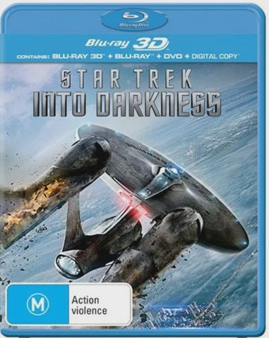 STAR TREK INTO DARKNESS 3D BLU-RAY + BLU-RAY + DVD NM