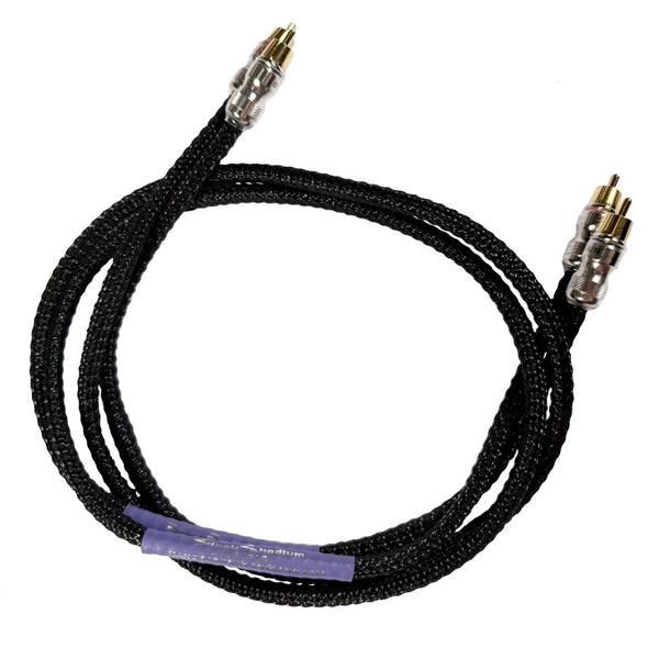 BLACK RHODIUM-CALYPSO S STEREO RCA TO RCA CABLE 1M PAIR *NEW*
