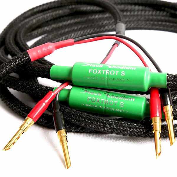 BLACK RHODIUM-FOXTROT S SPEAKER CABLE 2M PAIR *NEW*