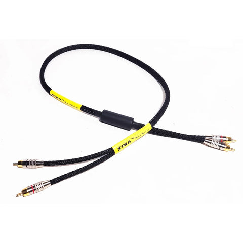 BLACK RHODIUM-XTRA STEREO RCA TO RCA INTERCONNECT 1M PAIR *NEW*