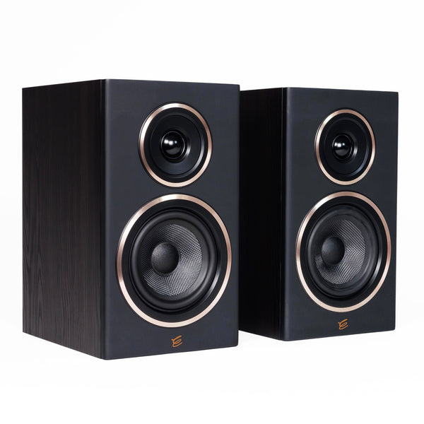 ENCEL GELATI BOOKSHELF SPEAKERS-BIRCH BLACK/BLACK *NEW*