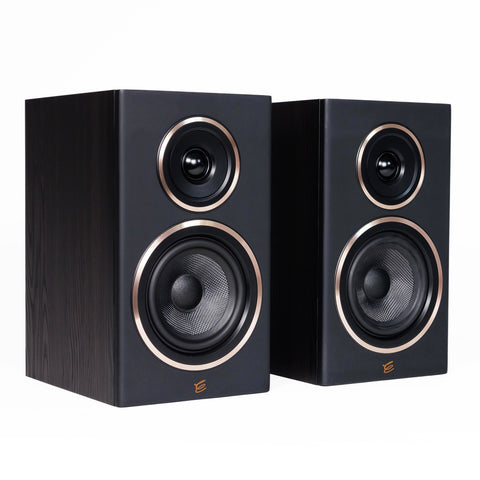 ENCEL GELATI BOOKSHELF SPEAKERS-BIRCH BLACK/BLACK *NEW*