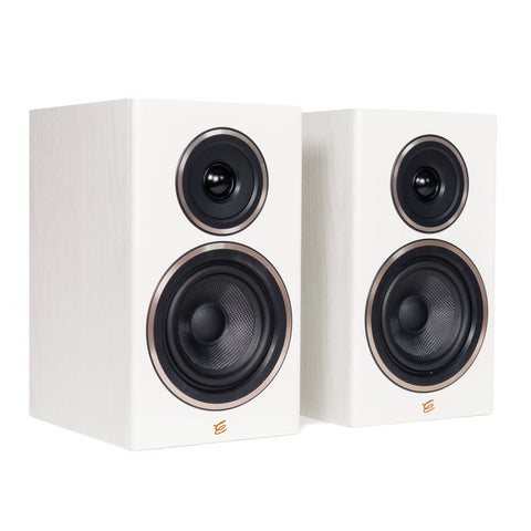 ENCEL GELATI BOOKSHELF SPEAKERS-VANILLA WHITE/WHITE *NEW*