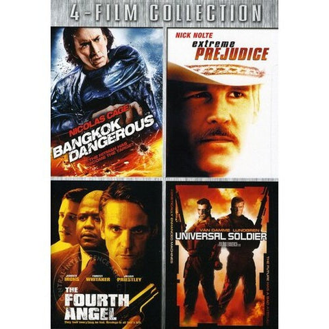 BANGKOK DANGEROUS/EXTREME PREJUDICE/THE FOURTH ANGEL/UNIVERSAL SOLDIER - REGION 1 4DVD VG