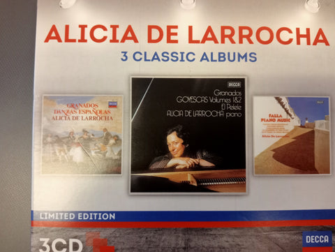 DE LARROCHA ALICIA- 3 CLASSIC ALBUMS 3CD VG+