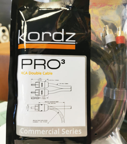 KORDZ 2MTR RCA TO RCA INTERCONNECT CABLES *NEW*