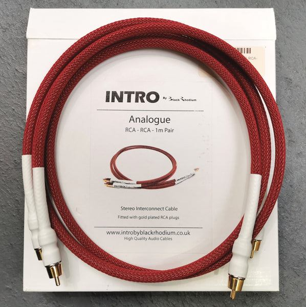 BLACK RHODIUM INTRO RCA TO RCA 1M PAIR INTERCONNECT NM