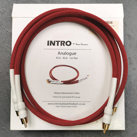 BLACK RHODIUM INTRO RCA TO RCA 1M PAIR INTERCONNECT NM