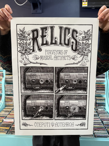 RELICS ŌTEPOTI AOTEAROA SOUVENIR POSTER *NEW*