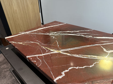 RED MARBLE TURNTABLE ISOLATION PLINTH-MASONRY HAND MADE *NEW*