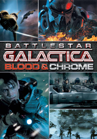 BATTLESTAR GALACTICA- BLOOD AND CHROME DVD VG+