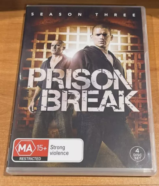 PRISON BREAK SEASON THREE 4DVD VG+