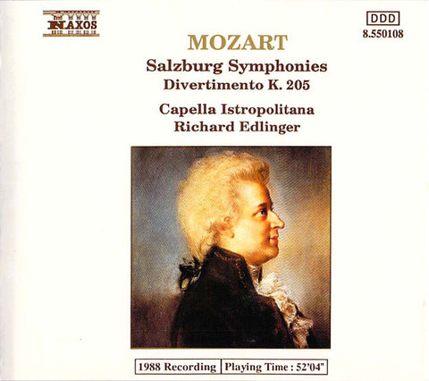 MOZART- SALZBURG SYMPHONIES CD VG+