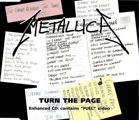 METALLICA- TURN THE PAGE CDS VG