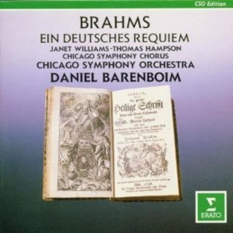 BRAHMS- EIN DEUTSCHES REQUIEM BARENBOIM CD VG