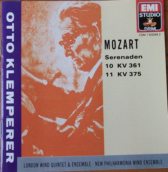 MOZART- WIND SERENDADES NO.10 AND 11 KLEMPERER CD VG+