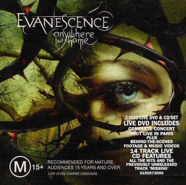 EVANESCENCE-ANYWHERE BUT HOME CD + DVD VG