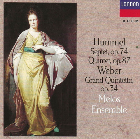 HUMMEL- SEPTET AND QUINTET MELOS ENSEMBLE CD VG+