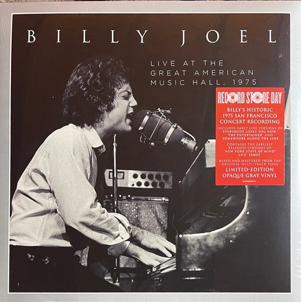 JOEL BILLY-LIVE AT THE GREAT AMERICAN MUSIC HALL 1975 SILVER VINYL 2LP EX COVER VG+
