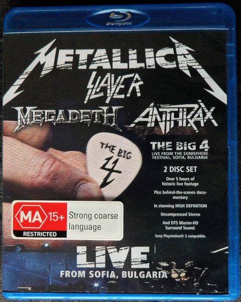 BIG 4 THE- METALLICA SLAYER MEGADETH ANTHRAX LIVE IN BULGARIA 2BLURAY NM